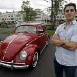 Chris Vallone with one of his VW Bugs