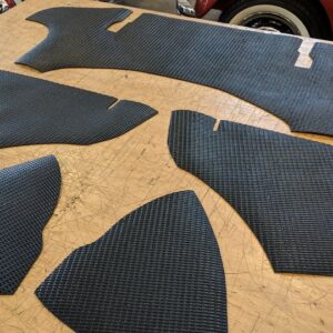 VW Karmann Ghia Engine Firewall Waffle Pattern Tarboard Sound Insulation Kit